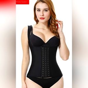 Black - Columbian Waist Trainer Vest - Sweat Belt - Fitness Belt - Waist Trimmer